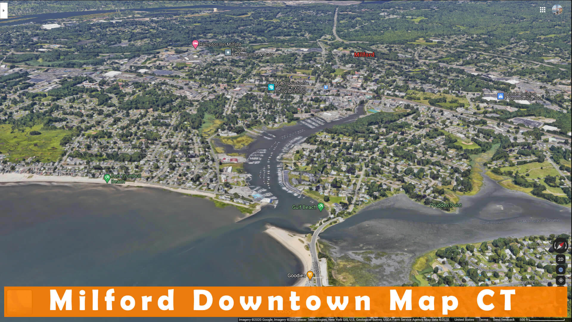 Milford Downtown Map CT